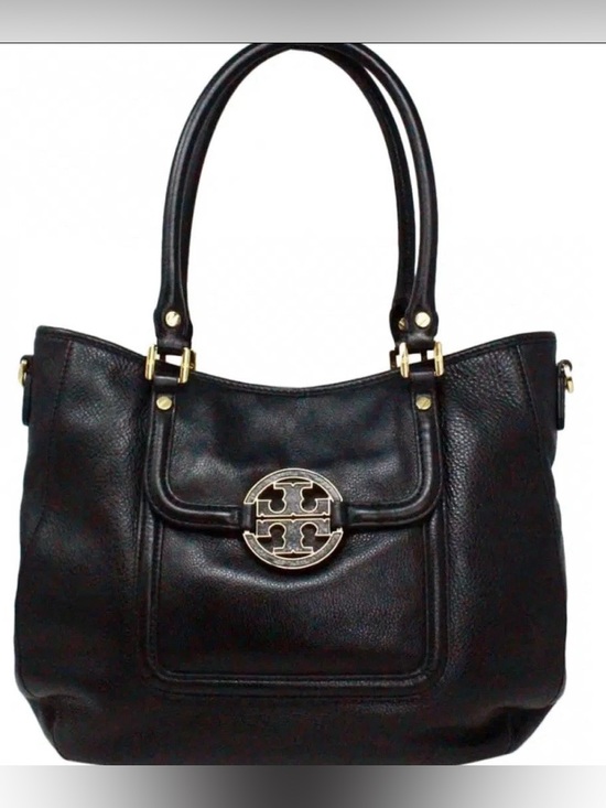 Tory Burch Handbags - SOLD!!!!Black Leather Shoulder Bag w: detachable strap with Gold Hardware